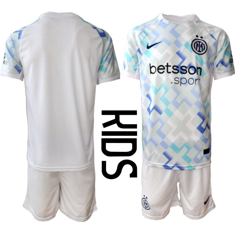 Youth 2025-2026 Club Inter Milan away Blank white Soccer Jersey